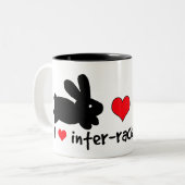 Ik hou van interraciale paren tweekleurige koffiemok (Voorkant links)