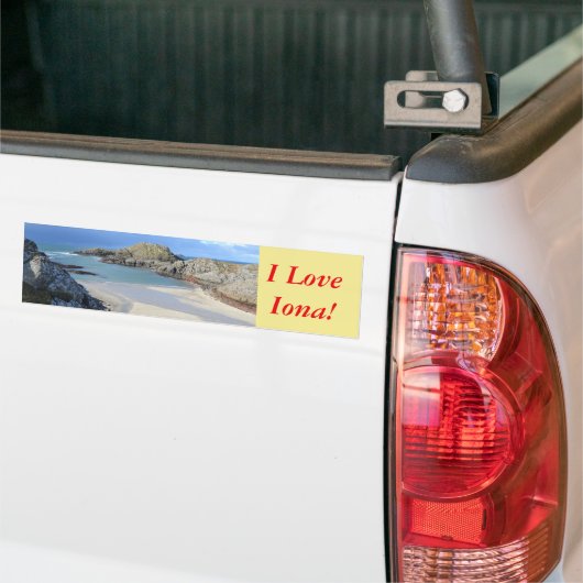 Ik hou van Iona! Bumpersticker (Op Truck)
