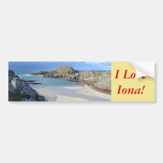 Ik hou van Iona! Bumpersticker (Voorkant)