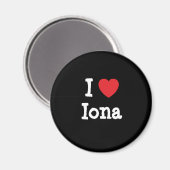 Ik hou van Iona hart T-shirt Magneet (Voorkant / Achterkant)