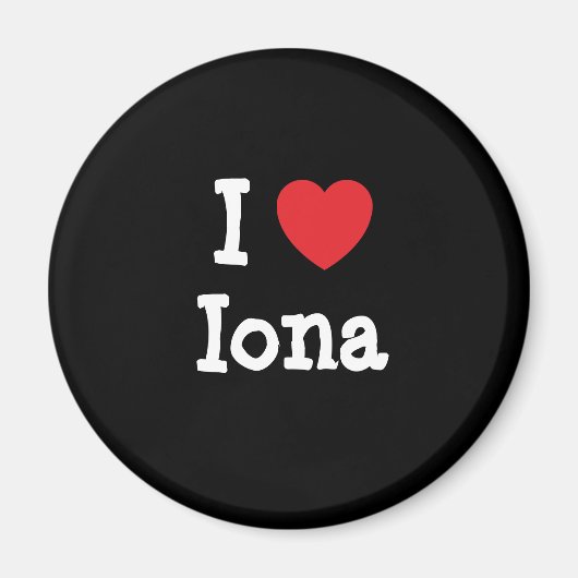Ik hou van Iona hart T-shirt Magneet (Voorkant)