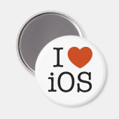 Ik hou van iOS - knop Magneet (Voorkant / Achterkant)