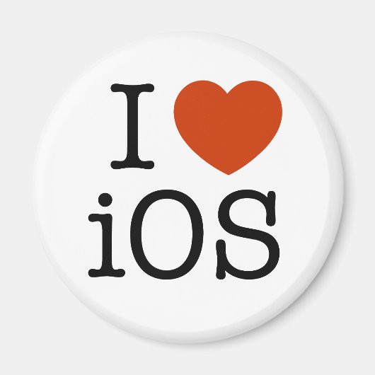 Ik hou van iOS - knop Magneet (Voorkant)
