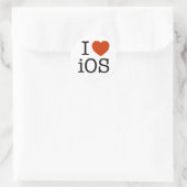 Ik hou van iOS - sticker (Tas)