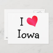 Ik hou van Iowa Briefkaart (Voorkant / Achterkant)