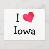 Ik hou van Iowa Briefkaart (Voorkant)