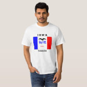 Ik hou van Iowa, de Hawkeye staat, T-shirt (Voorkant volledig)
