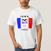 Ik hou van Iowa, de Hawkeye staat, T-shirt (Voorkant)