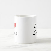 Ik hou van Iowa Heart Typography Coffee Mok (Center)