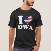 Ik hou van Iowa I hart Iowa T-shirt (Voorkant)