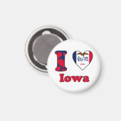 Ik hou van Iowa Magneet (Voorkant / Achterkant)