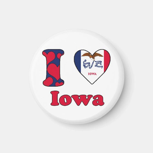 Ik hou van Iowa Magneet (Voorkant)