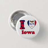 Ik hou van Iowa Ronde Button 3,2 Cm (Voorkant /achterkant)