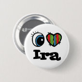 Ik hou van Ira Ronde Button 5,7 Cm (Voorkant /achterkant)
