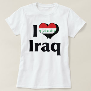Ik hou van Irak vlag T-shirt