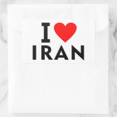 Ik hou van Iran als hartreissymposium Rechthoekige Sticker (Tas)