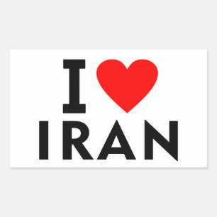 Ik hou van Iran als hartreissymposium Rechthoekige Sticker