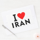 Ik hou van Iran als hartreissymposium Rechthoekige Sticker (Envelop)