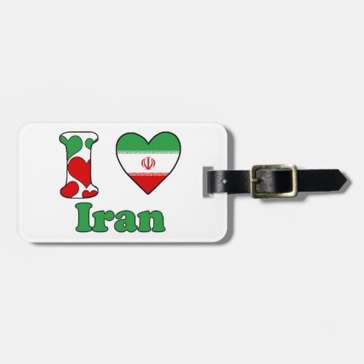 Ik hou van Iran Bagagelabel (Voorkant horizontaal)