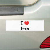 Ik hou van Iran Bumpersticker (Op auto)