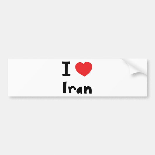 Ik hou van Iran Bumpersticker (Voorkant)