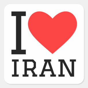 Ik hou van Iran Vierkante Sticker