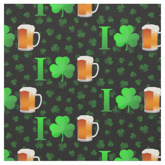 Ik hou van Irish Beer Saint Patricks Day Stof (Close Up)