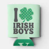 Ik hou van Irish Boys Funny Shamrock St Patrick's Blikjeskoeler (Achterkant)