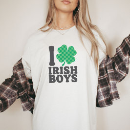 Ik hou van Irish Boys Funny Shamrock St Patrick's  T-shirt