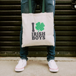 Ik hou van Irish Boys Funny Shamrock St Patrick's  Tote Bag