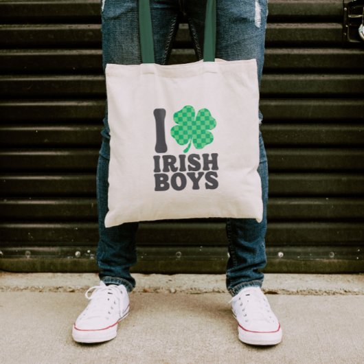 Ik hou van Irish Boys Funny Shamrock St Patrick's Tote Bag
