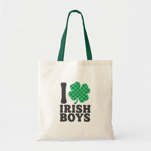 Ik hou van Irish Boys Funny Shamrock St Patrick's  Tote Bag (Voorkant)