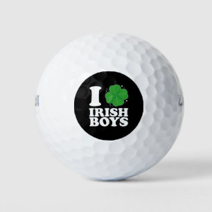 Ik hou van Irish Boys Shamrock Heart St Patrick's  Golfballen