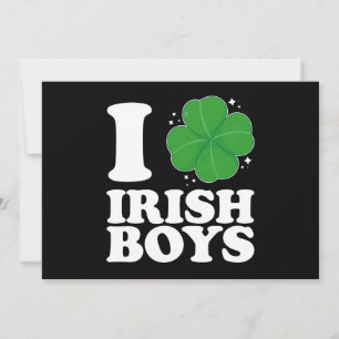 Ik hou van Irish Boys Shamrock Heart St Patrick's Kaart