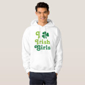 Ik hou van Irish Girls Shamrock Green T-shirt (Voorkant volledig)