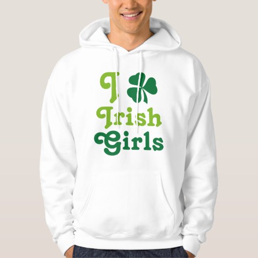 Ik hou van Irish Girls Shamrock Green T-shirt (Voorkant)