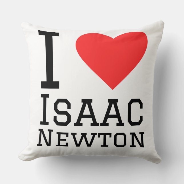 Ik hou van Isaac Newton Kussen (Voorkant)