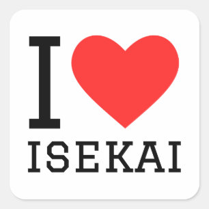 Ik hou van isekai vierkante sticker