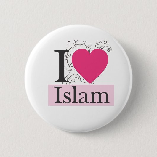 ik hou van islam ronde button 5,7 cm (Voorkant)