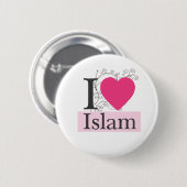 ik hou van islam ronde button 5,7 cm (Voorkant /achterkant)