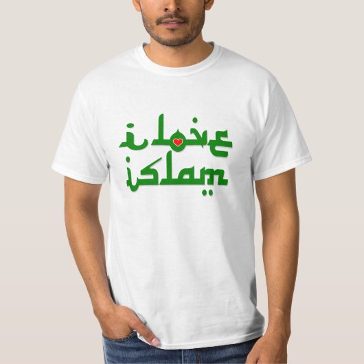 ik hou van islam slogan t-shirt (Voorkant)