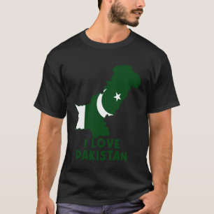 Ik hou van Islamabad Hallo Pakistan Kaart Vlag Tro T-shirt