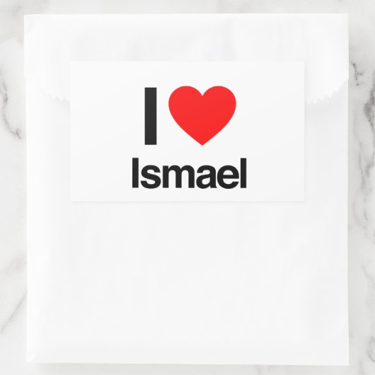 ik hou van ismael rechthoekige sticker (Tas)