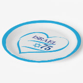 Ik hou van Israël 75 Jubileum, Onafhankelijkheidsd Papieren Bordje (Gekanteld)