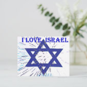 ik hou van Israël Briefkaart (Staand voorkant)