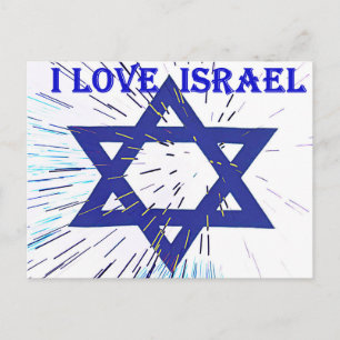 ik hou van Israël Briefkaart
