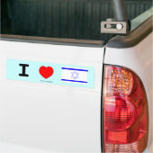 Ik hou van Israël Bumpersticker (Op Truck)