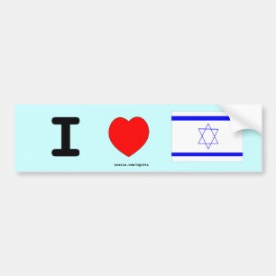 Ik hou van Israël Bumpersticker