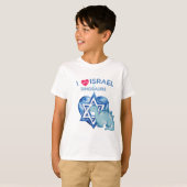 "Ik hou van Israel en dinosaurussen" - T shirt (Voorkant volledig)