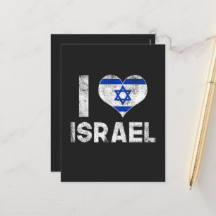 Ik hou van Israël Feestdagenkaart